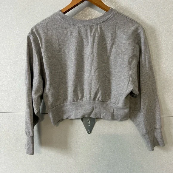 Vintage NBA Boston Celtics Gray Cropped Sweatshirt - Picture 3 of 3